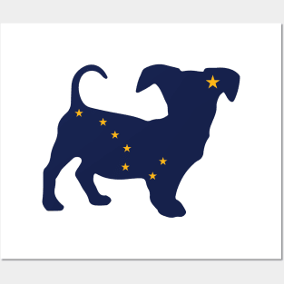 Chiweenie Dog Lover Alaska Flag Posters and Art